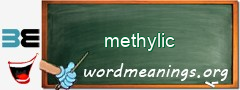 WordMeaning blackboard for methylic